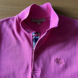 Burberry Men’s Pink Polo Shirt (S) - Like New
